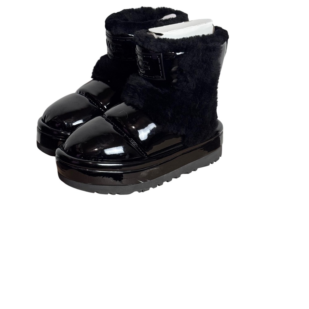 UGG CLASSIC CHILLAPEAK SHINE BLACK BOOTS - WOMEN'S SZ 6